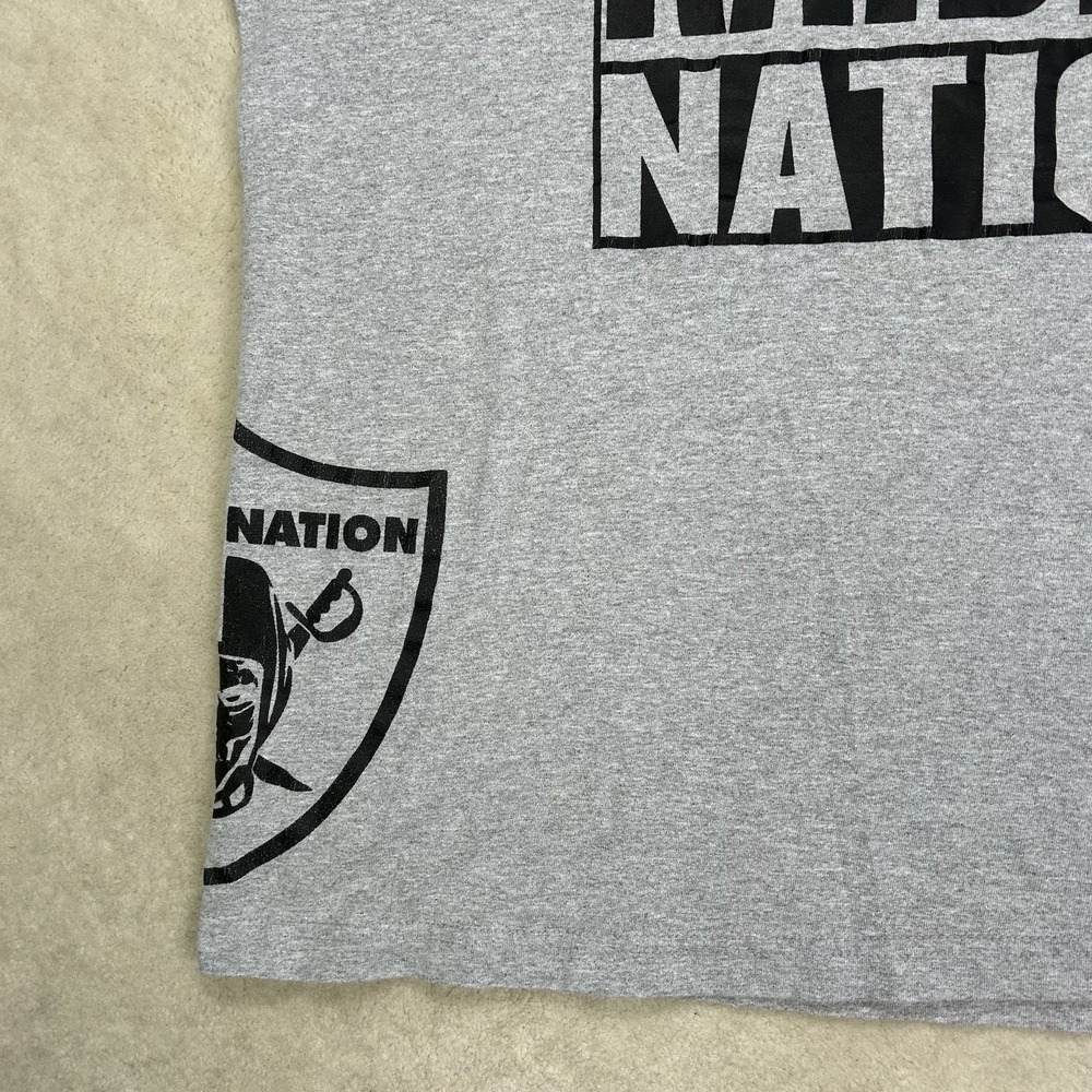 Vintage Y2K NFL Los Angeles Oakland Raiders Nation Football TShirt Men's XL - Picture 4 of 7
